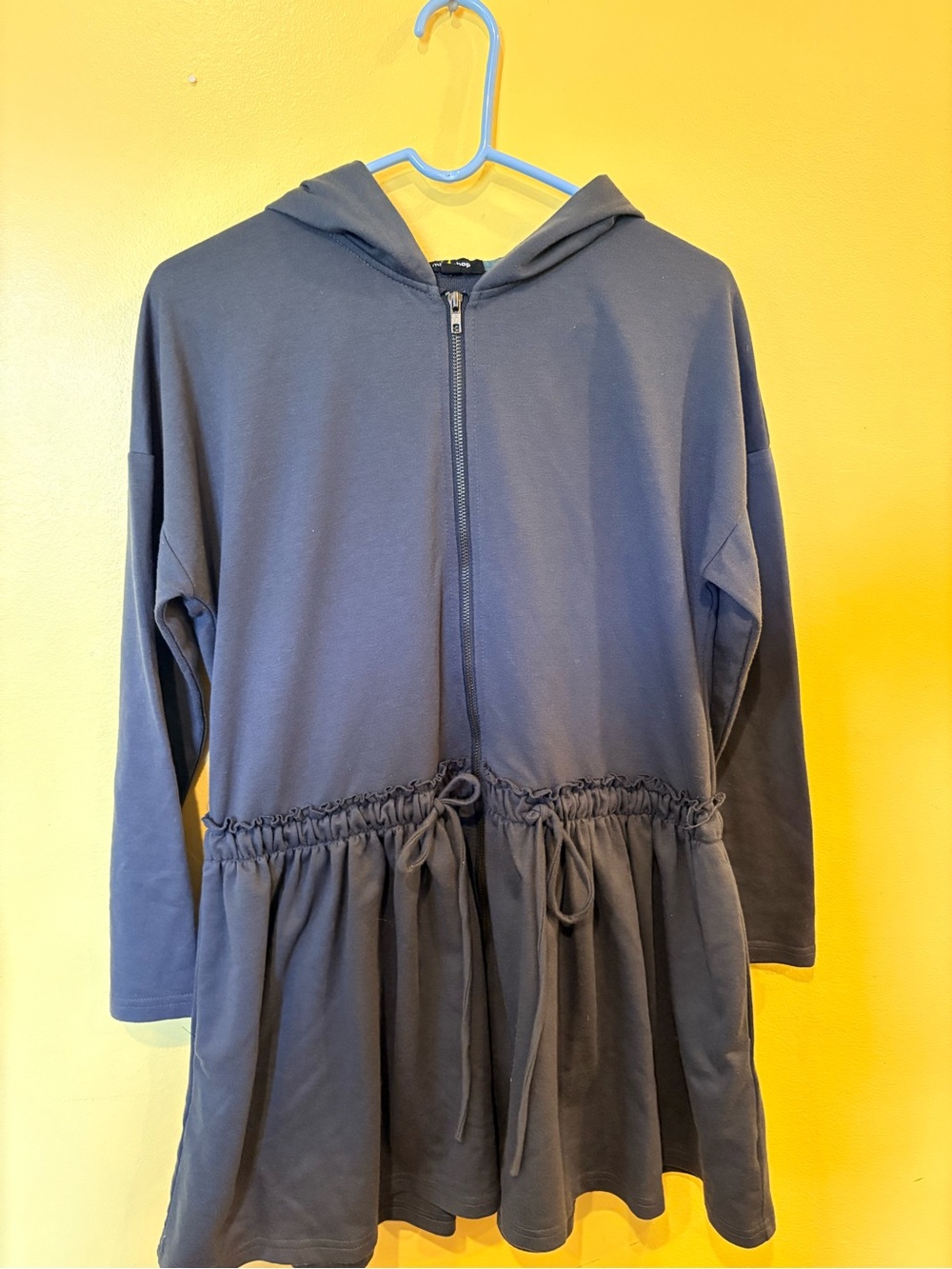 mittoshop Charcoal Gray Zip-Front Hoodie